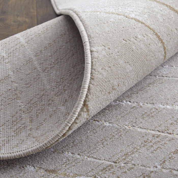 12' x 15' Abstract Power Loom Area Rug - Silver Brown And Taupe