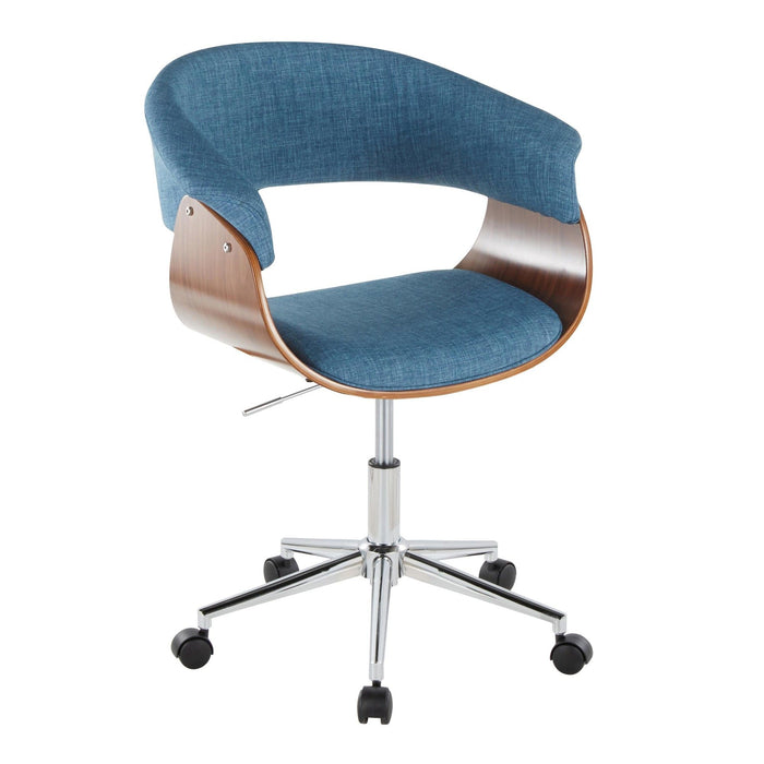 Vintage Mod - Office Chair - Chrome Base