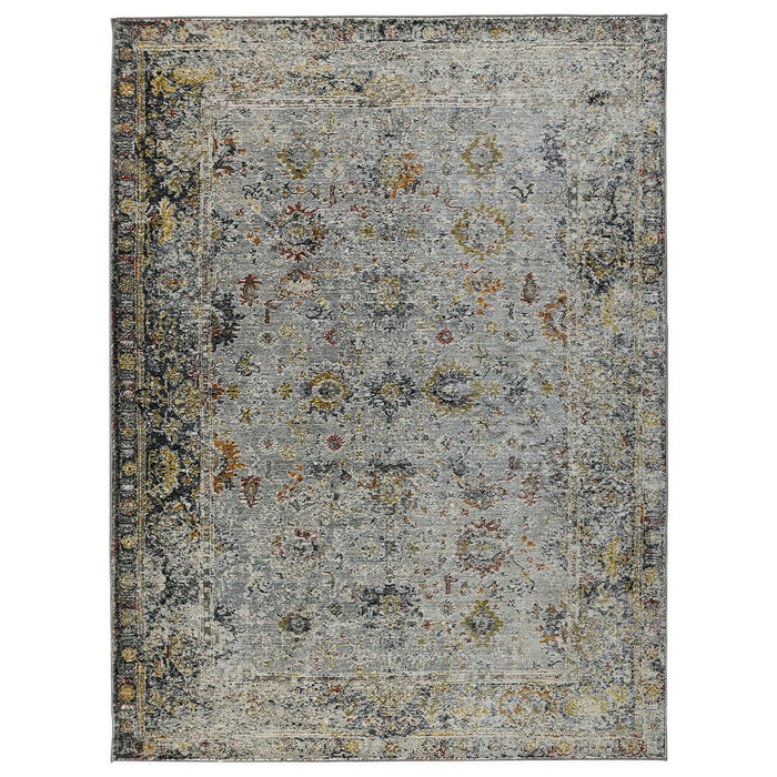 10' X 14' Floral Medallion Area Rug - Gray