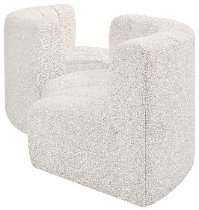 Arc - Boucle Fabric 4 Piece Curved Modular Sofa