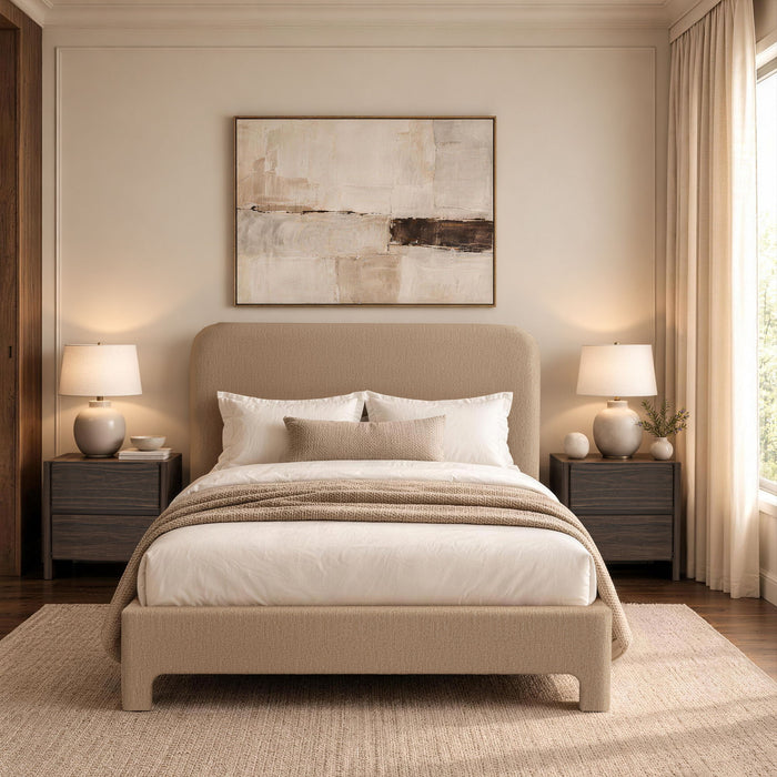 Layton - Rounded Corner Upholstered Bed