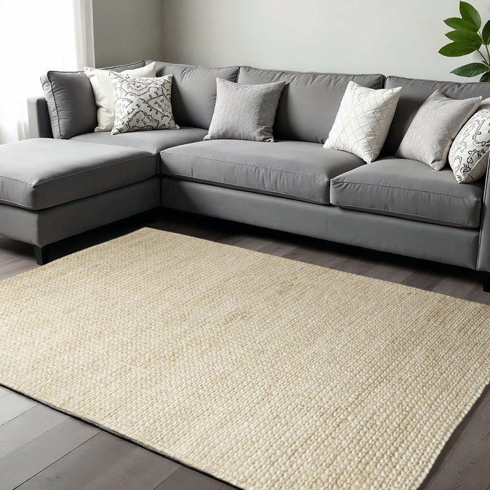 8' X 10' Jute Hand Woven Area Rug - Natural