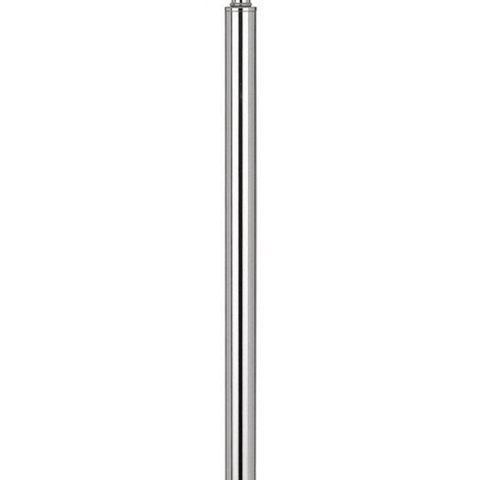 Tray Table Floor Lamp With White Square Shade - Chrome