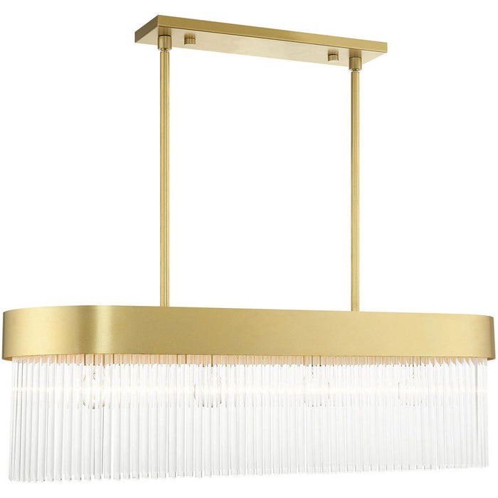 19" Four Light Dimmable Chandelier With Shades - Gold