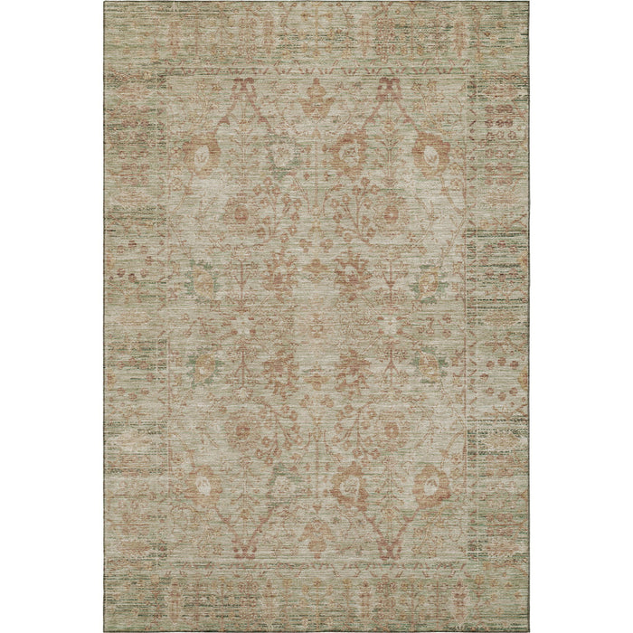 10' X 14' Oriental Washable Area Rug With UV Protection (684424) - Beige / Coral
