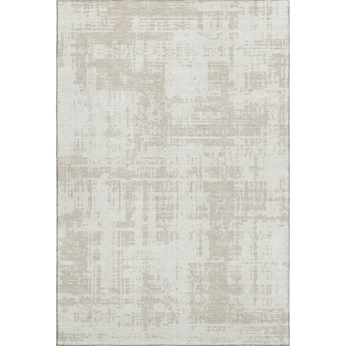 10' X 14' Abstract Washable Area Rug With UV Protection (671156) - Ivory / Beige