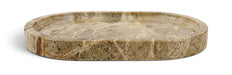 Ophelia marble tray by Meridian Furniture featuring a sleek, genuine marble surface with gold-tone handles for elegant home decor.