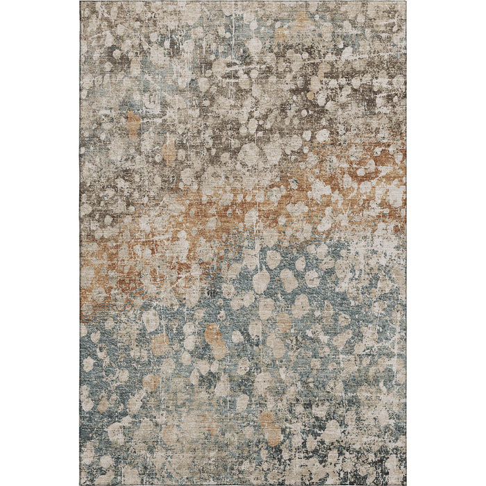 10' X 14' Abstract Washable Area Rug With UV Protection (718346) - Light Taupe / Brown