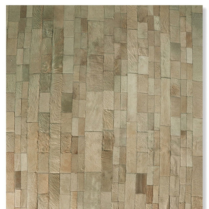 5' X 8' Cowhide Patchwork Area Rug (544495) - Natural