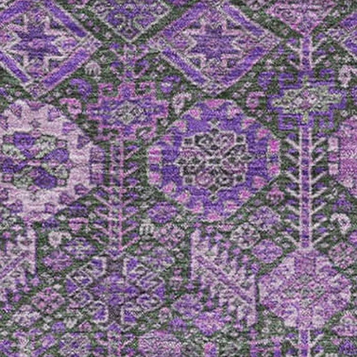 10' X 14' Tribal Washable Area Rug With UV Protection (649894) - Purple / Ivory