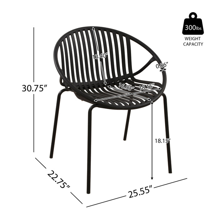 7 Piece Dining Set With Stackable Chairs