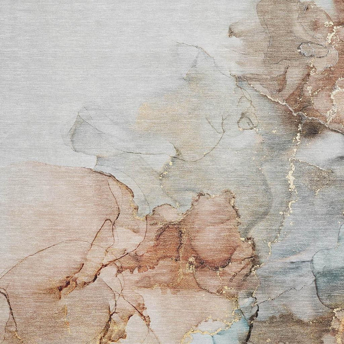 10' X 14' Abstract Washable Area Rug With UV Protection (647290) - Beige / Gray / Ivory