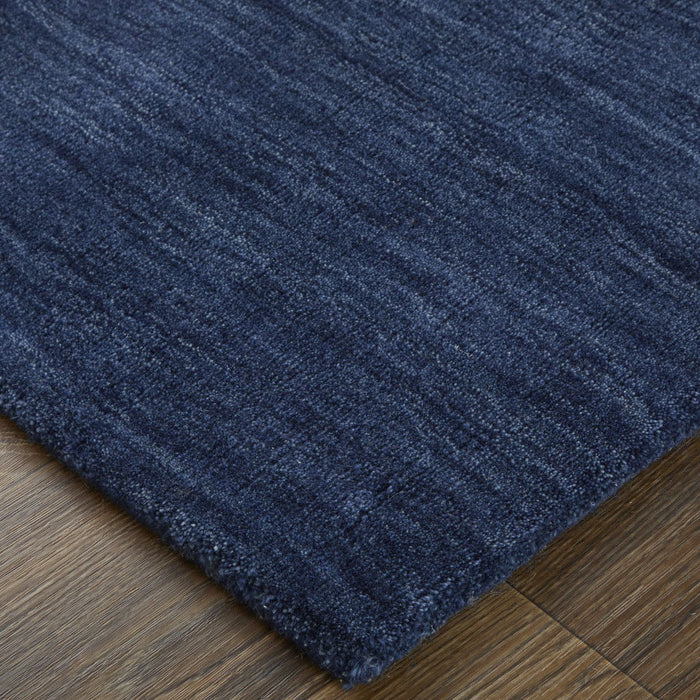 8' x 11' Wool Hand Woven Area Rug - Blue