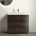Giga Alice bathroom vanity with large storage, freestanding design, one-piece sink basin, modern style, without drain or faucet.
