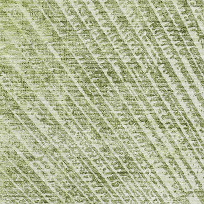 9' X 12' Geometric Washable Area Rug With UV Protection (648345) - Sage / Ivory