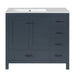 Giga bathroom vanity with ceramic sink, storage cabinet, two soft-close doors, and five drawers in a modern design