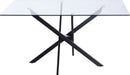 Meridian Furniture Xander dining table with wooden tabletop and sturdy legs, ideal for modern dining room setups.