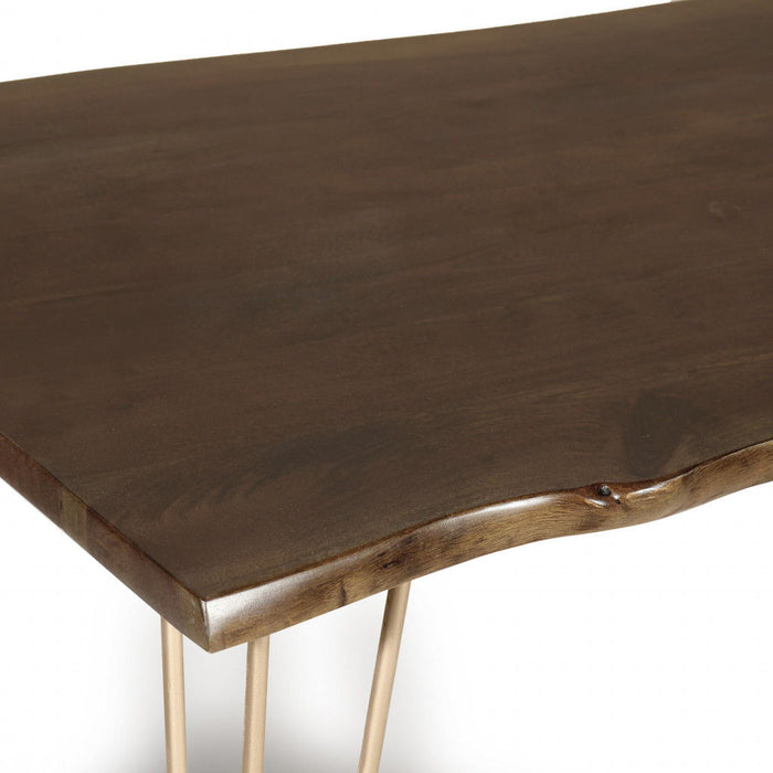 48" Solid Wood And Iron Dining Room Table - Brown