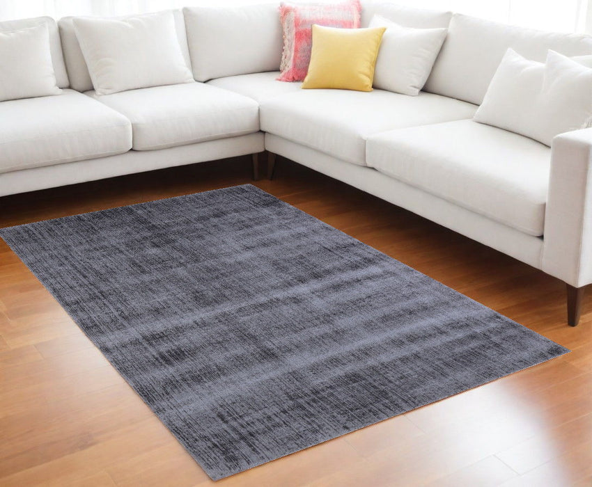 10' x 14' Hand Loomed Area Rug - Charcoal