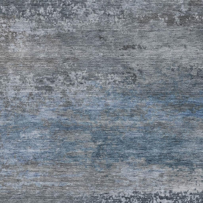 10' X 14' Abstract Washable Area Rug With UV Protection (717110) - Pewter / Charcoal