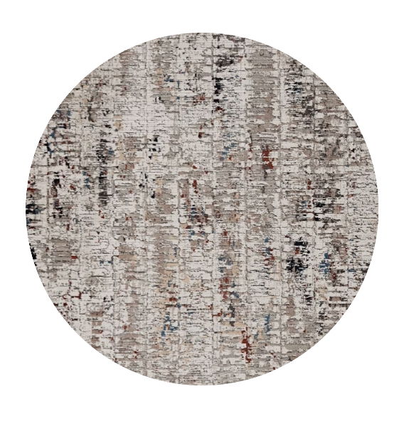 8' Round Area Rug - Blue Gray