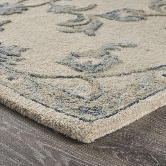 7' x 9' Wool Hand Tufted Area Rug - Light Blue