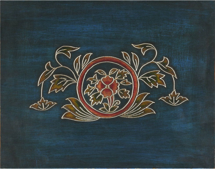 Stylish Hand Painted 3 Drawer Accent Cabinet - Teal Blue