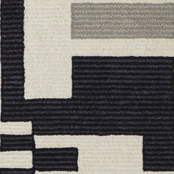 12' x 15' Wool Abstract Tufted Handmade Area Rug - Ivory And Taupe