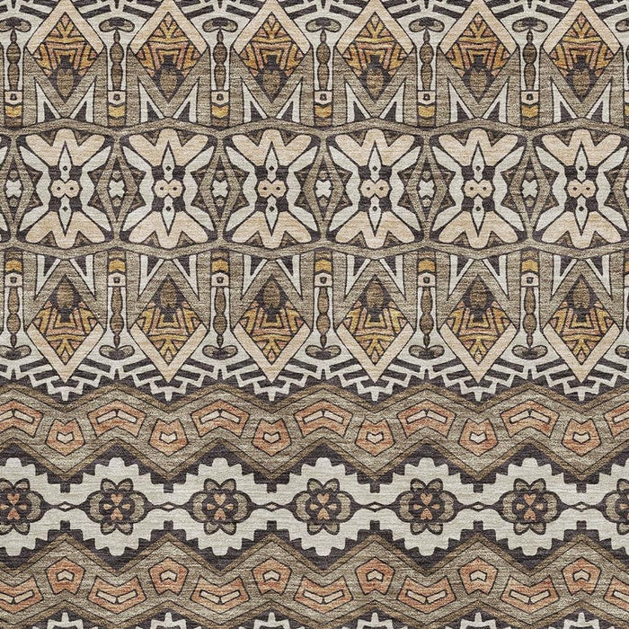 10' X 14' Moroccan Washable Area Rug With UV Protection (672296) - Taupe / Beige / Copper