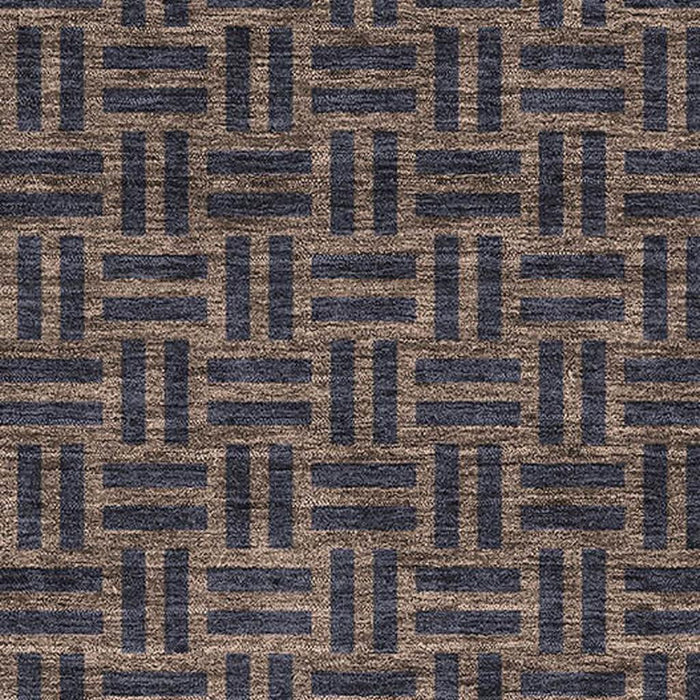 10' X 14' Abstract Geometric Washable Area Rug With UV Protection (673525) - Chocolate / Gray