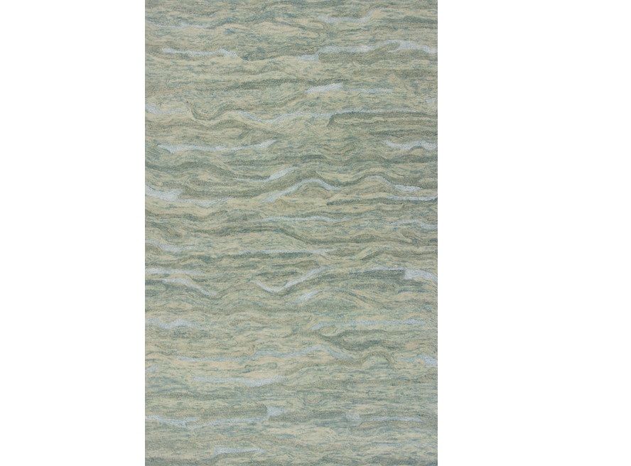 9' x 12' Contemporary Wool Hand Tufted Area Rug - Blue And Beige