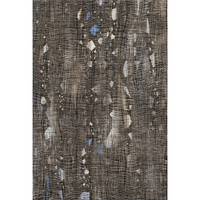 10' X 14' Abstract Washable Area Rug With UV Protection (717548) - Chocolate / Beige