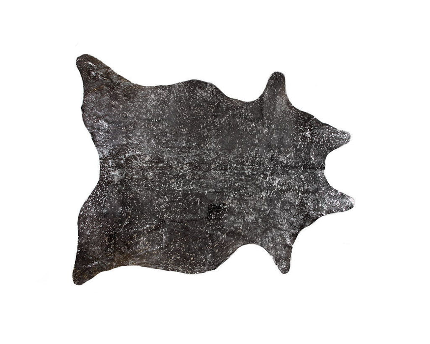 6' x 7' Cowhide Hand Knotted Area Rug - Brown And Silver