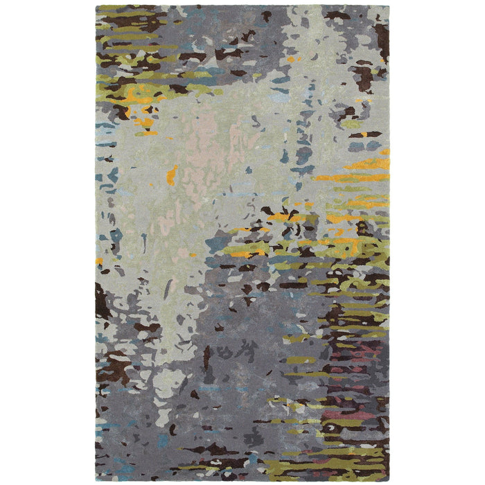 8' X 10' Abstract Hand Tufted Area Rug - Gray