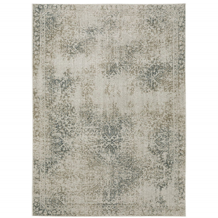 10' x 13' Oriental Power Loom Area Rug - Gray