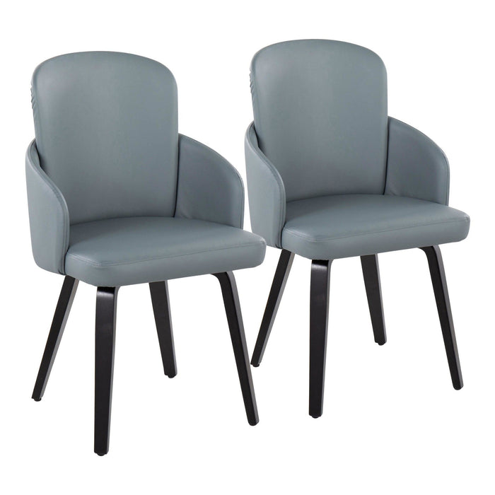Dahlia - Contemporary Dining Chair (Set of 2) - Black Wood
