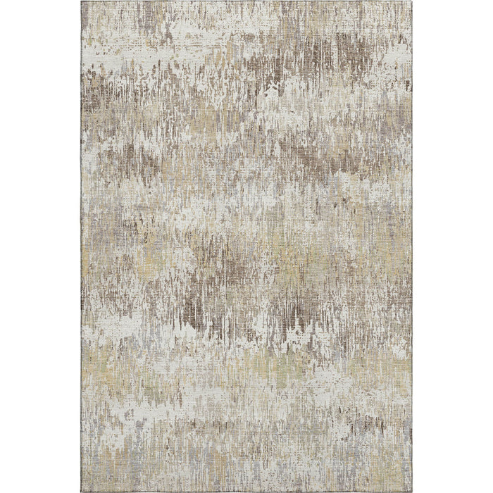 10' X 14' Striped Washable Area Rug With UV Protection (693312) - Ivory / Beige / Brown