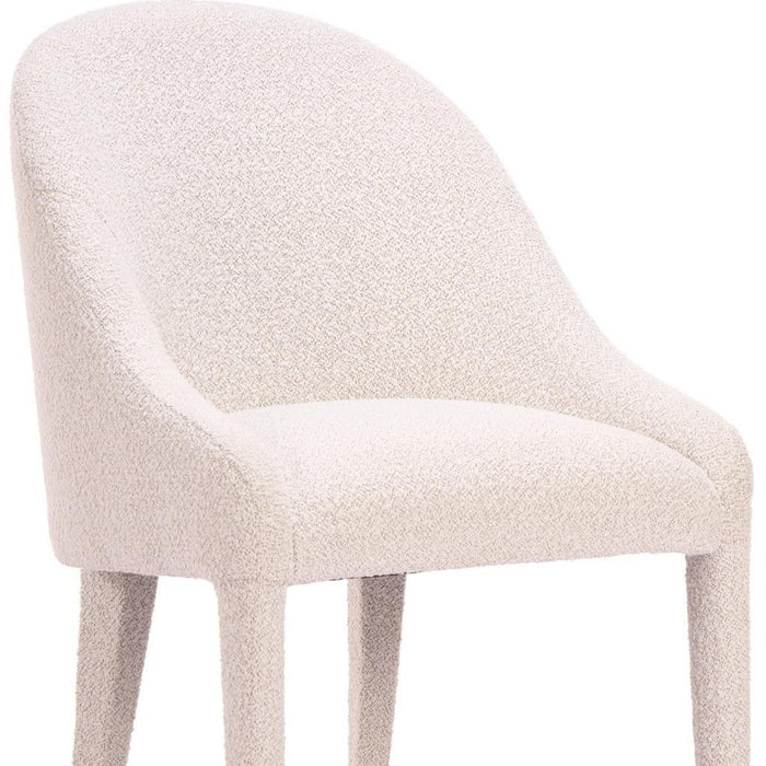 Fabric Dining Side Chair - Ivory / White