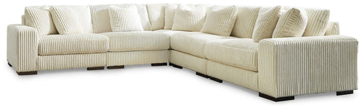 Lindyn 5-piece stationary sectional sofa by Signature Design by Ashley® with plush fabric and modern design for living room comfort.