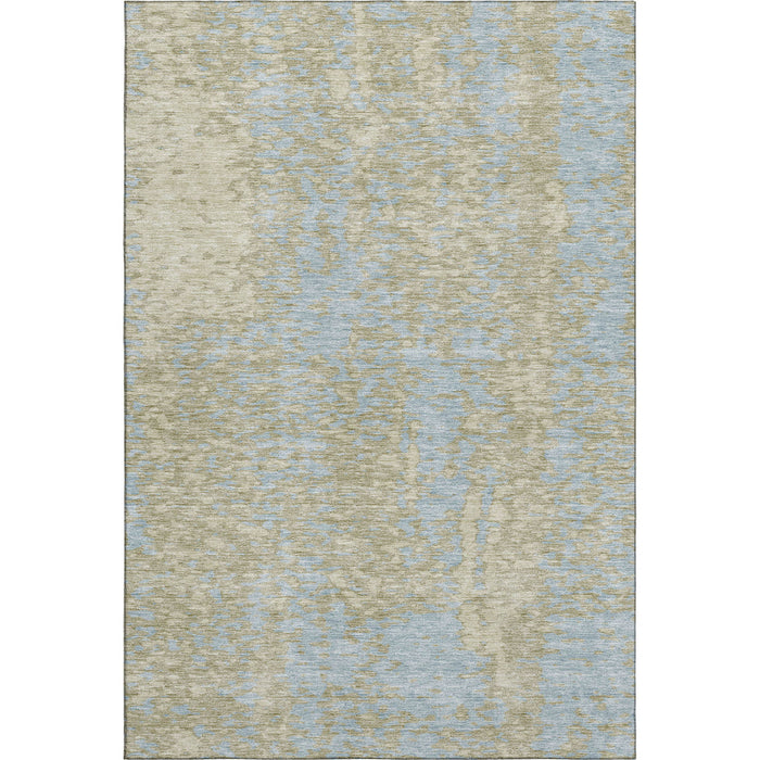 10' X 14' Abstract Washable Area Rug With UV Protection (675414) - Beige / Blue