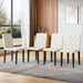 Set of Giga dining chairs with ergonomic buckle backrests, ideal for family dining rooms, showcasing stylish and comfortable seating.