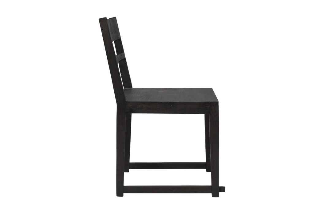 Ladder Back Dining Side Chairs (Set of 2) - Dark Gray