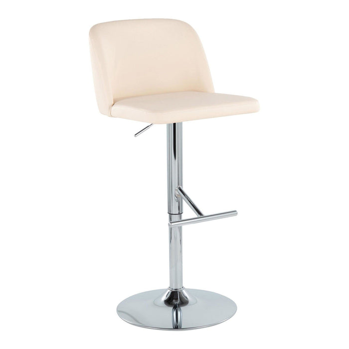 Toriano - Adjustable Barstool (Set of 2) - Beige