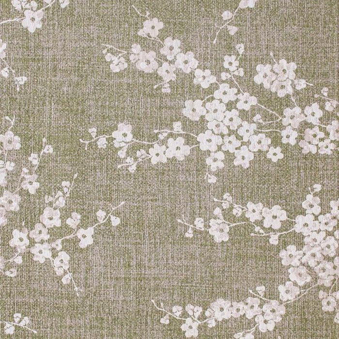 8' Oriental Washable Round Rug (548788) - Green / White