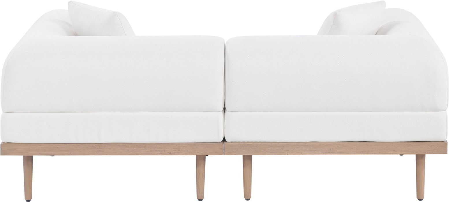 Laguna - 2 Piece Resilient Water Resistant Fabric 71" Upholstered Outdoor Patio Modular Loveseat