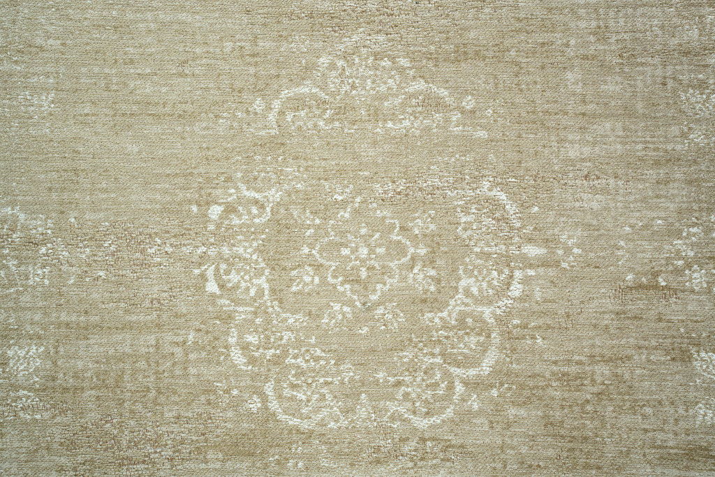 8' X 11' Medallion Washable Area Rug With UV Protection (609899) - Brown / White
