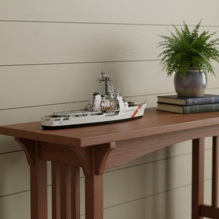 Hand Painted Model Boat (624397) - White