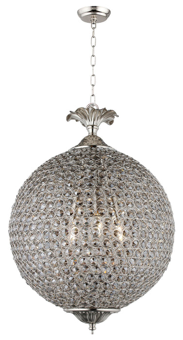 Unique Statement Three Light Metal Crystal Glass Chandelier With Shades - Silver