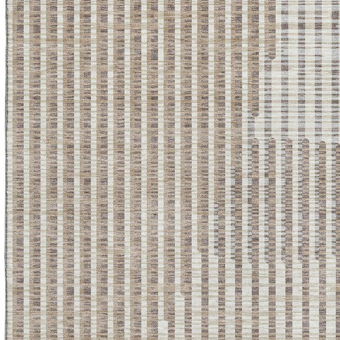 10' X 14' Geometric Washable Area Rug With UV Protection (678766) - Beige / Taupe