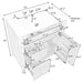 Giga bathroom vanity with sink, flip-out drawer, two soft-close drawers, and a soft-close door in wood finish